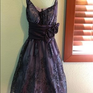 Violet Glitter Prom Dress